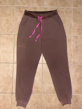 Figs Mauve Brown Technical Leggings with Branded Waist